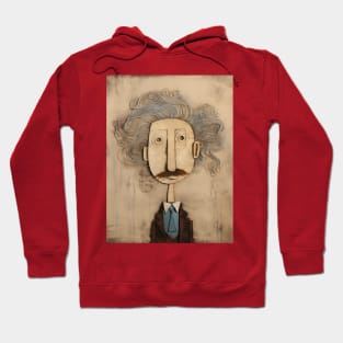 Abstract Einstein Portrait 3 Hoodie